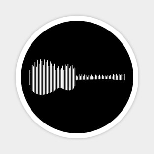 Acoustic Guitar Sound Waves Dark Theme Magnet